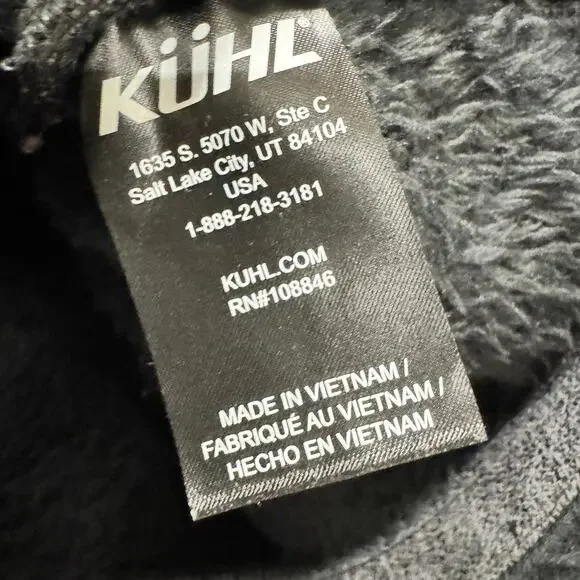 Kuhl Flight Vest Womens Medium Black Full Zip Sherpa Fleece Hidden Hood Jacket - Picture 7 of 11
